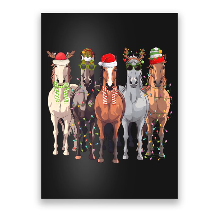 Horses Christmas Poster