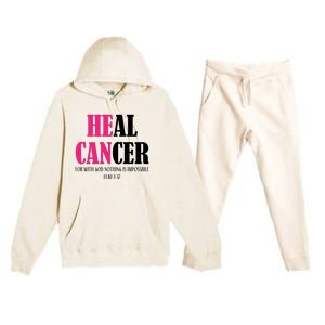 He Can Heal Cancer Premium Hooded Sweatsuit Set