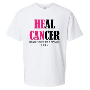 He Can Heal Cancer Sueded Cloud Jersey T-Shirt