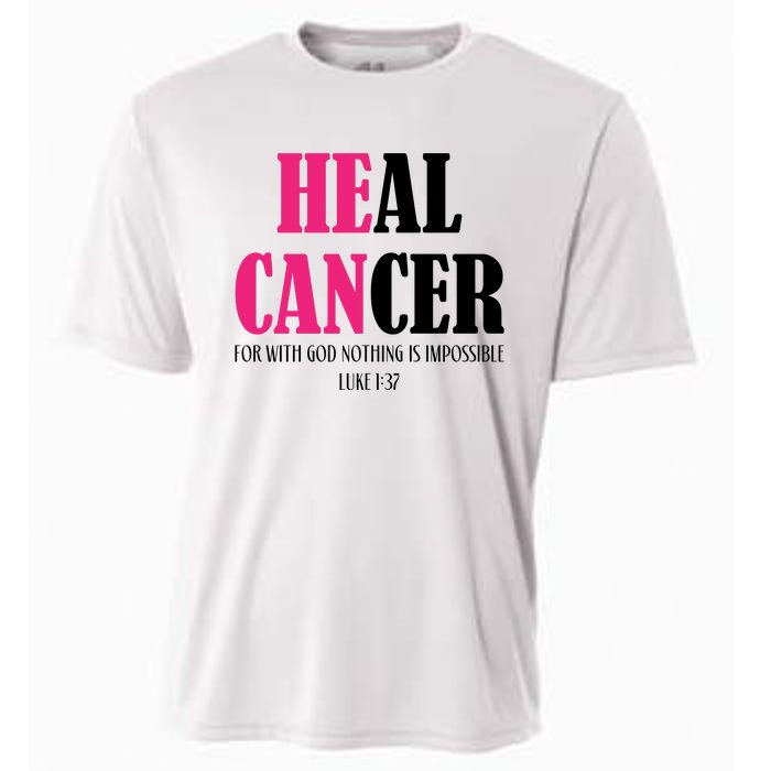 He Can Heal Cancer Cooling Performance Crew T-Shirt