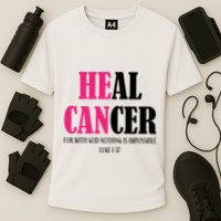 He Can Heal Cancer Cooling Performance Crew T-Shirt
