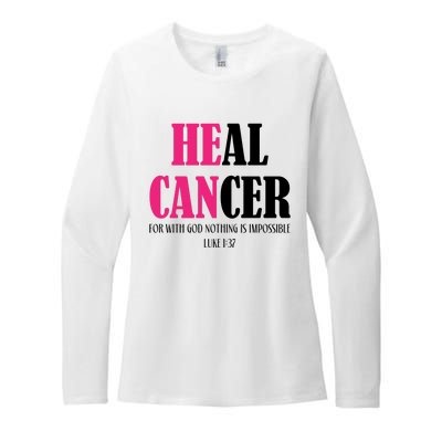 He Can Heal Cancer Womens CVC Long Sleeve Shirt