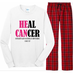 He Can Heal Cancer Long Sleeve Pajama Set