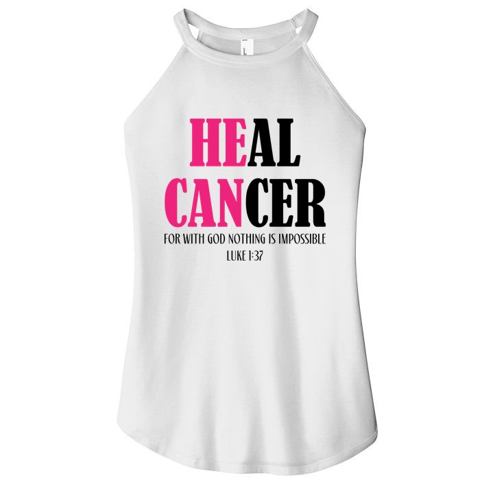 He Can Heal Cancer Women's Perfect Tri Rocker Tank