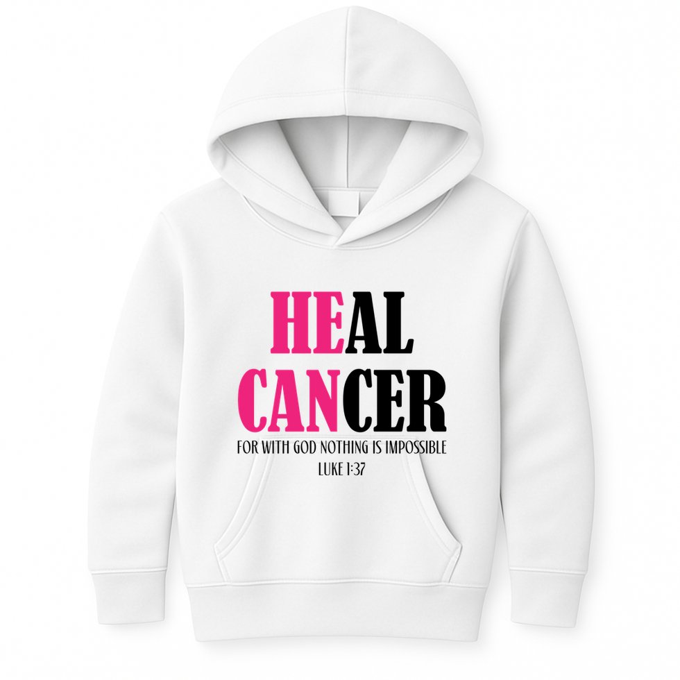 He Can Heal Cancer Kids Hoodie