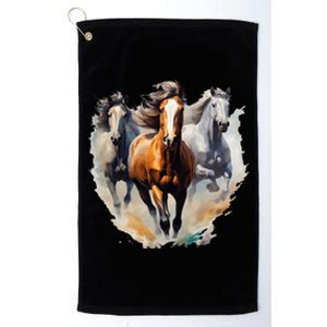 Horses Collage Horse Lover Platinum Collection Golf Towel