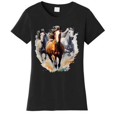 Horses Collage Horse Lover Women's T-Shirt