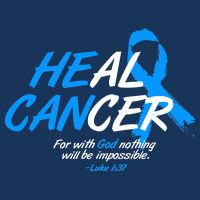 He Can Heal Cancer Colon Cancer Awareness Blue Ribbon Cooling Performance Crew T-Shirt