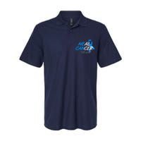 He Can Heal Cancer Colon Cancer Awareness Blue Ribbon Softstyle Adult Sport Polo