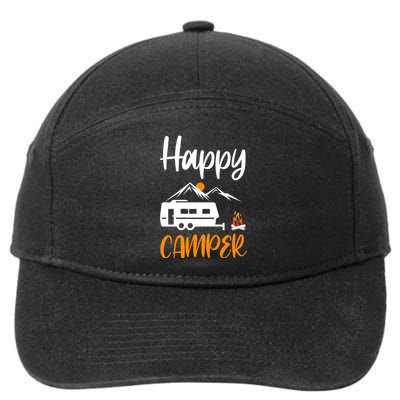 Happy Camper 7-Panel Snapback Hat