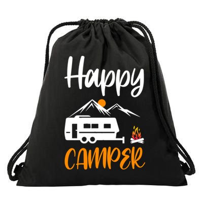 Happy Camper Drawstring Bag