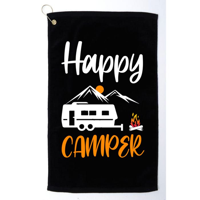 Happy Camper Golf Towel