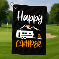 Happy Camper Golf Towel