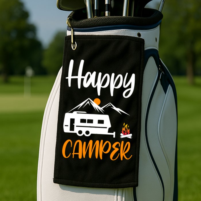 Happy Camper Golf Towel