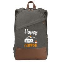 Happy Camper Cotton Canvas Backpack