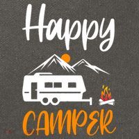 Happy Camper Cotton Canvas Backpack