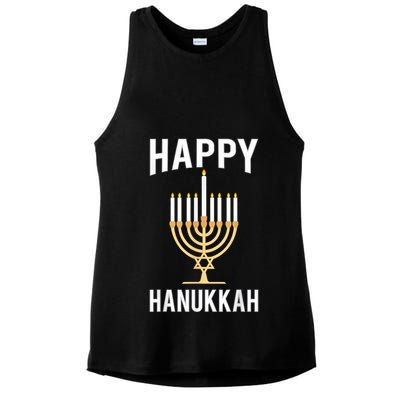 Happy Chrismukkah Hanukkah Ladies PosiCharge Tri-Blend Wicking Tank
