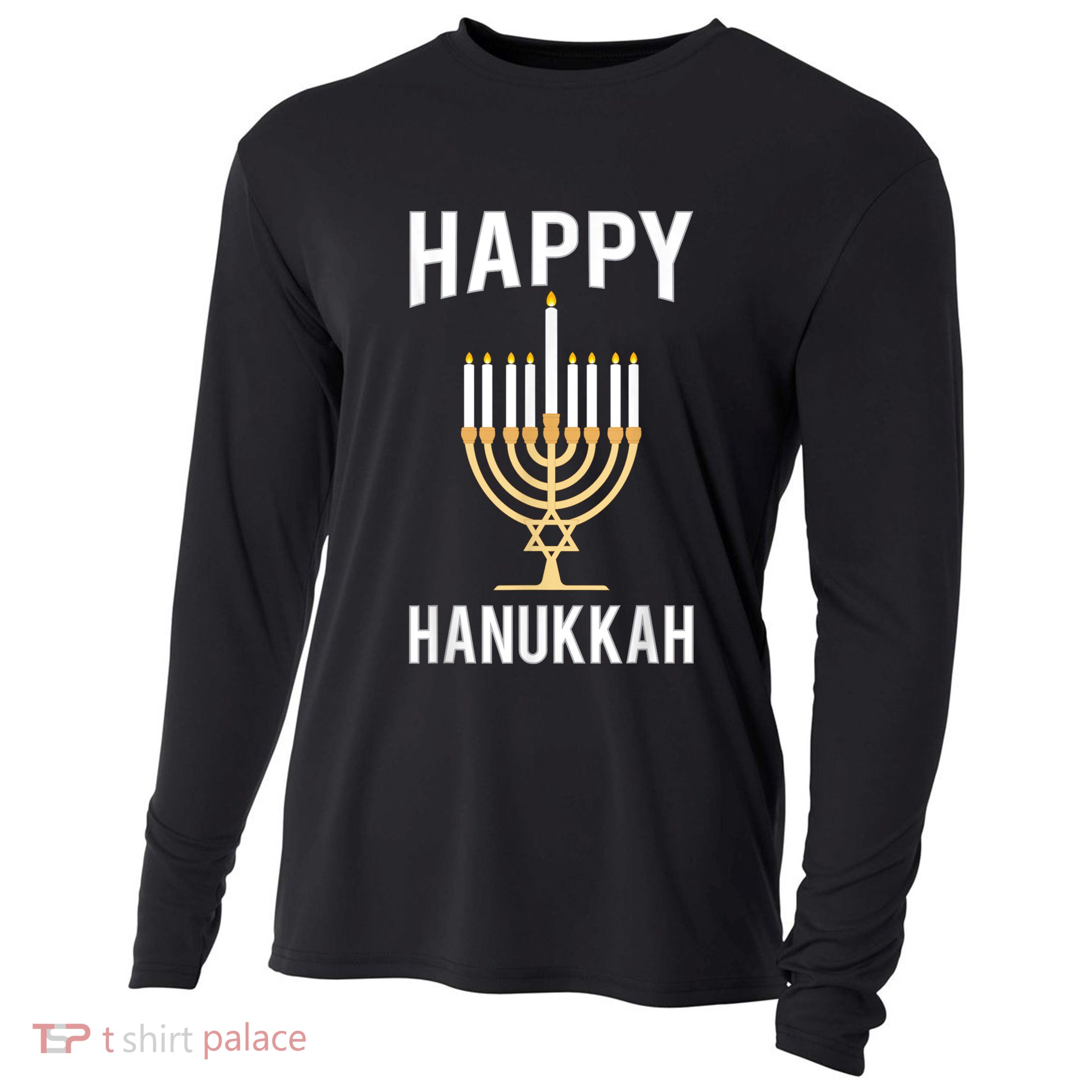 Happy Chrismukkah Hanukkah Cooling Performance Long Sleeve Crew