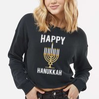 Happy Chrismukkah Hanukkah Cropped Pullover Crew