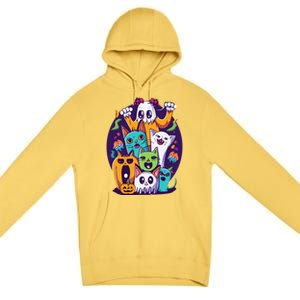 Halloween Cats Premium Pullover Hoodie