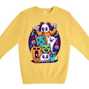 Halloween Cats Premium Crewneck Sweatshirt