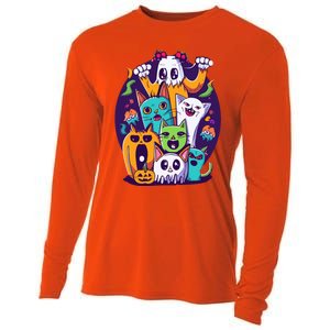 Halloween Cats Cooling Performance Long Sleeve Crew