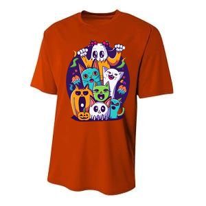 Halloween Cats Performance Sprint T-Shirt