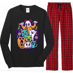 Halloween Cats Long Sleeve Pajama Set