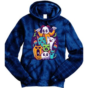 Halloween Cats Tie Dye Hoodie