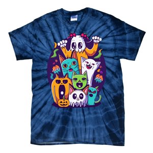 Halloween Cats Tie-Dye T-Shirt