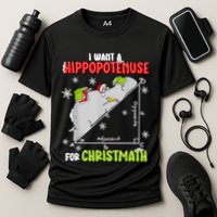 Hippopotamus Christmath Cooling Performance Crew T-Shirt