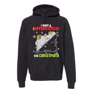 Hippopotamus Christmath Premium Hoodie