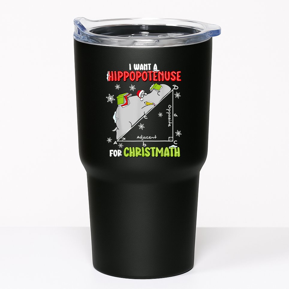 Hippopotamus Christmath Tumbler