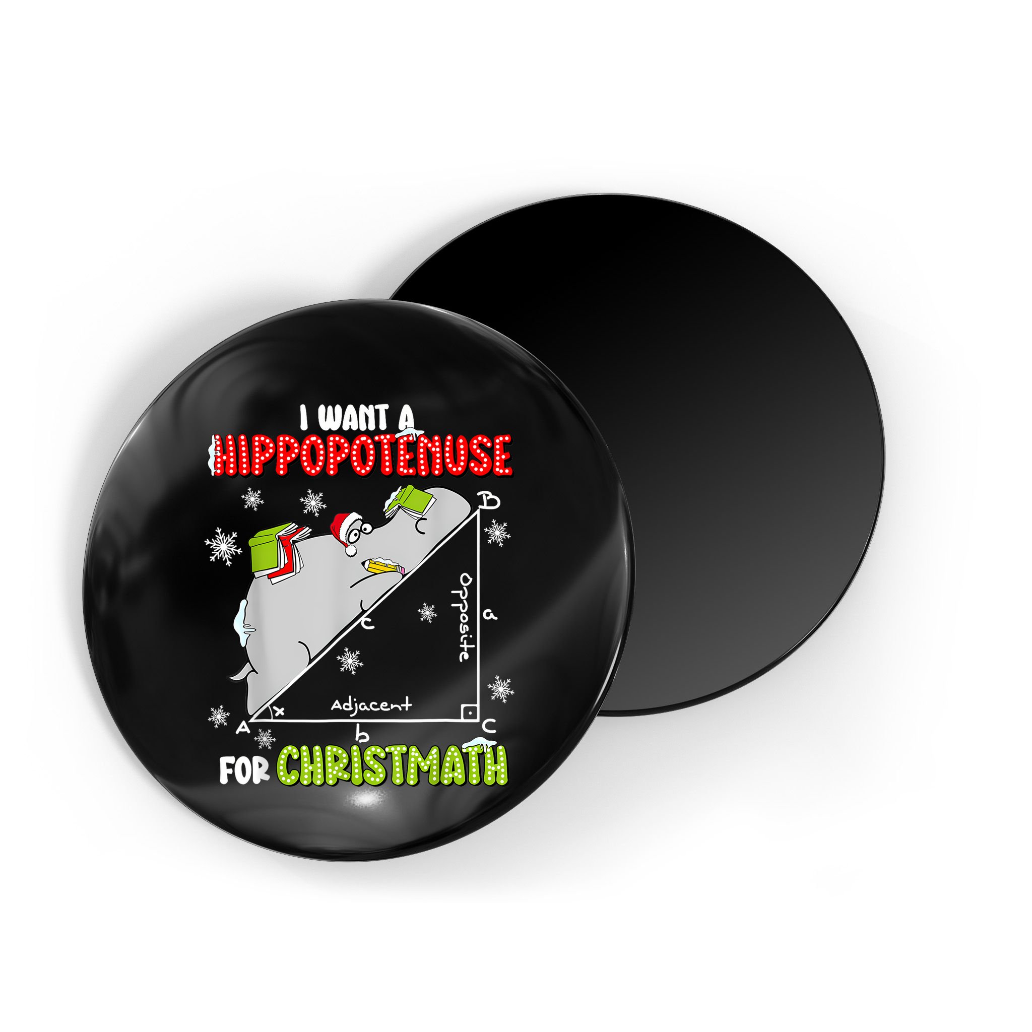 Hippopotamus Christmath Magnet