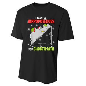 Hippopotamus Christmath Performance Sprint T-Shirt