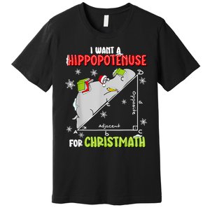 Hippopotamus Christmath Premium T-Shirt