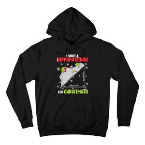 Hippopotamus Christmath Tall Hoodie