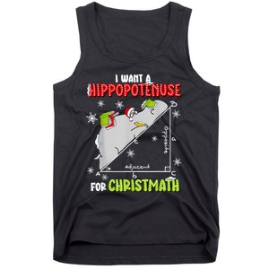 Hippopotamus Christmath Tank Top