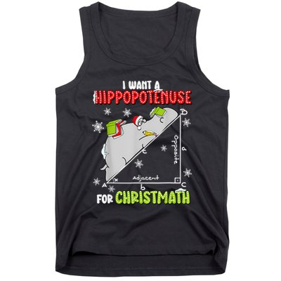 Hippopotamus Christmath Tank Top