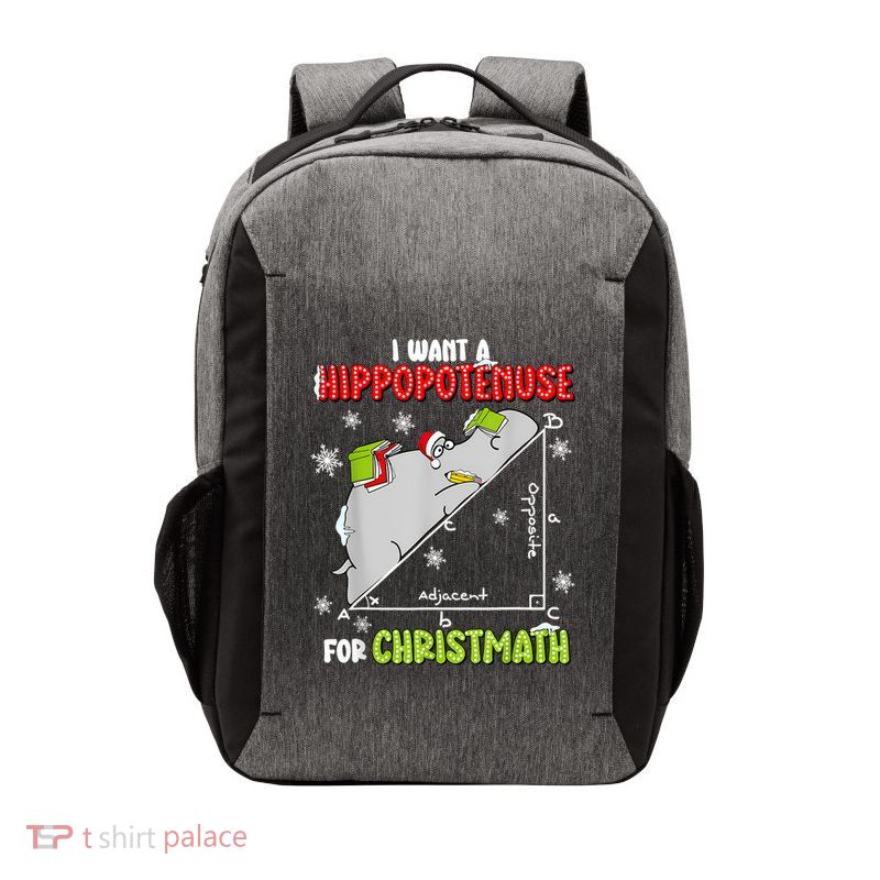 Hippopotamus Christmath Vector Backpack