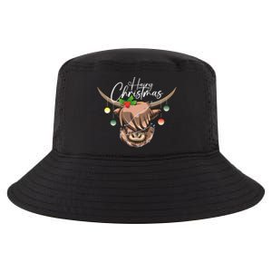 Hairy Christmas Highland Cow Christmas Light Cow Gift Cool Comfort Performance Bucket Hat