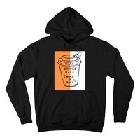 Half Coffee Half Rock & Roll Funny Music Quote Hoodie