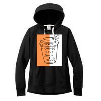 Half Coffee Half Rock & Roll Funny Music Quote Women's Fleece Hoodie