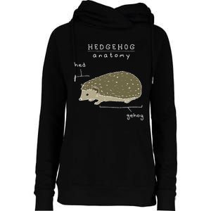 Hedgehog Cute Hedgehogs Womens Funnel Neck Pullover Hood