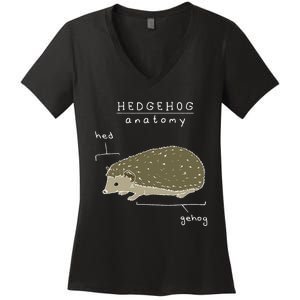 Hedgehog Cute Hedgehogs Women's V-Neck T-Shirt