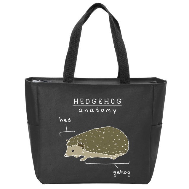 Hedgehog Cute Hedgehogs Zip Tote Bag