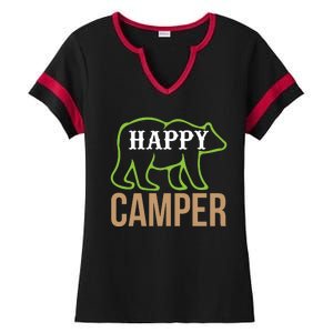 Happy Camper Ladies Halftime Notch Neck Tee