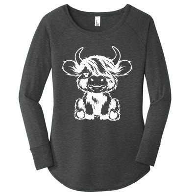 highland cow Women's Perfect Tri Tunic Long Sleeve Shirt