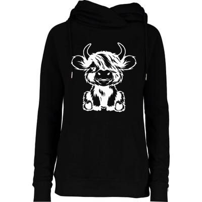 highland cow Womens Funnel Neck Pullover Hood