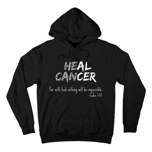 He Can Heal Cancer Christian / Zebra Print Rare Cancers Hoodie